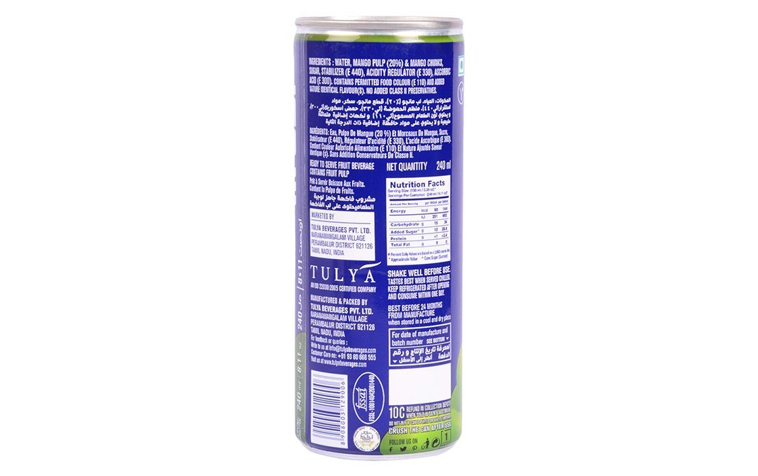 MOH Mango Juice With Chunks   Tin  240 millilitre